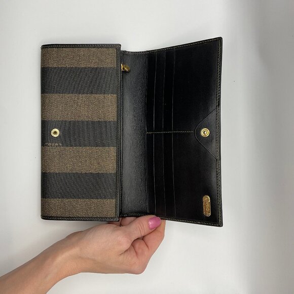 Fendi Pequin Leather Bifold Long Wallet - A condition - Picture 4 of 13